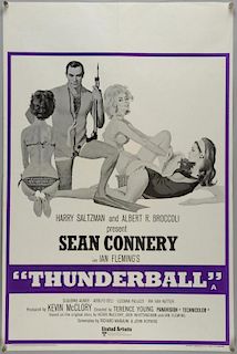 James Bond Thunderball (Re-release) British Double Crown film poster, starring Sean Connery, United