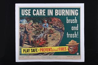 C. 1956 Smokey The Bear Forest Fire Advertisement