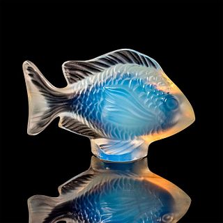 Lalique Crystal Figurine, Damsel Fish, Opalescent