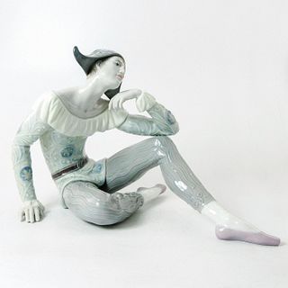 Lladro Porcelain Figure of a Contemplative Court Jester
