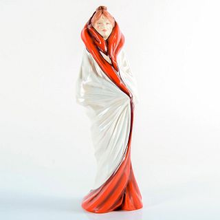 Michael Sutty Porcelain Figure of a Woman in Red and White