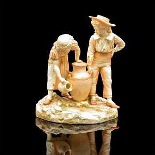Rare Royal Worcester James Hadley Figurine, At The Well 1046
