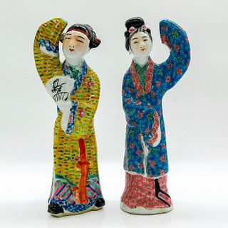 2pc Vintage Chinese Porcelain Figurines, Couple