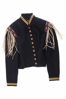 Double D Ranch Beaded Fringed Wool Jacket