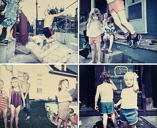 JACK D. TEEMER (American 1948-1992) FOUR PHOTOGRAPHS, "Children at Play,"