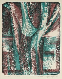 ALEXANDRE HOGUE (American/Texas 1898-1994) A PRINT, "Arboroid," 1962,
