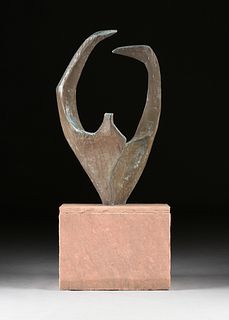 HANNAH HOLLIDAY STEWART (American/Texas 1924-2010) A SCULPTURE, "Time and Tide," 1963,