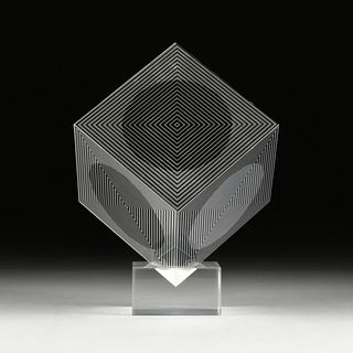 VICTOR VASARELY (French 1906-1997) A SCULPTURE, "Beta Positif," 1969,