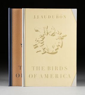 after JOHN JAMES AUDUBON (American 1785-1851) TWO PORTFOLIOS OF PRINTS, "The Birds of America,
