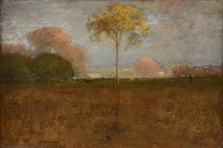 GEORGE INNESS (American 1825-1894) A PAINTING, "Landscape Montclair," 1894,