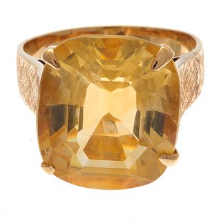 Citrine, 14k Yellow Gold Ring