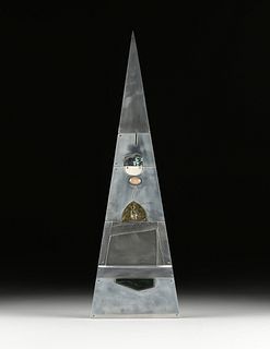 CHARLES PEBWORTH (American/Texas 1926-2019) A SCULPTURE, "Pyramid (Untitled)," 1989,