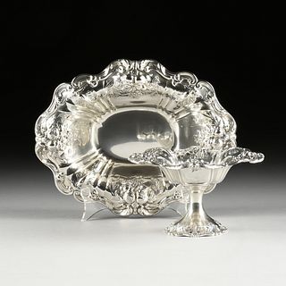 TWO REED & BARTON STERLING SILVER "FRANCIS I" SERVING WARES, MARKED, X566, X568, 20TH CENTURY,