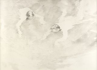 ROBERT FERRIS (American b. 1944) A DRAWING, "The Swimmers," 1985,