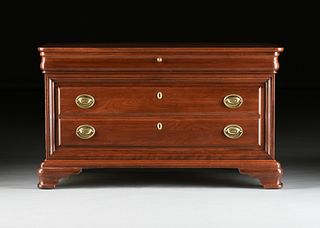 A CHIPPENDALE STYLE MAHOGANY STORAGE CHEST, BY JAMESTOWN STERLING, MODERN,