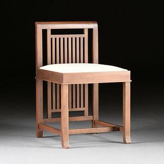 FRANK LLOYD WRIGHT (American 1867-1959) COONLEY 1 CHAIR, BY CASSINA, MARKED, 1989