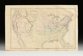 JOHN TALLIS (1817-1876) AN AMERICAN CIVIL WAR MAP, "United States," LONDON, CIRCA 1863,