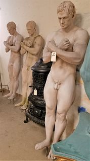 LOT 3 RESIN MADE NUDE FIGURES 5'7"H MALE