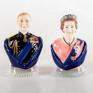 2 Royal Worcester Candle Snuffers, Elizabeth II and Philip