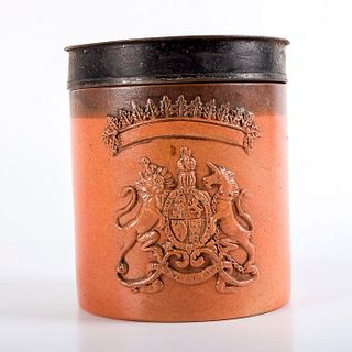 Doulton Lambeth Stoneware, UK Royal Coat of Arms Lidded Jar