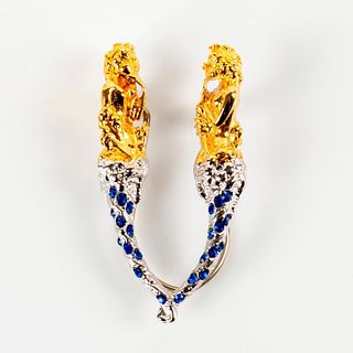 Erte Art Jewelry, V The Letter Pendant / Brooch