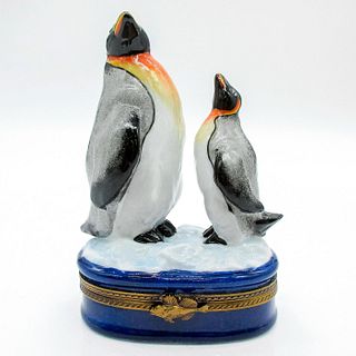 Penguins - Elda Creations Limoges Trinket Box