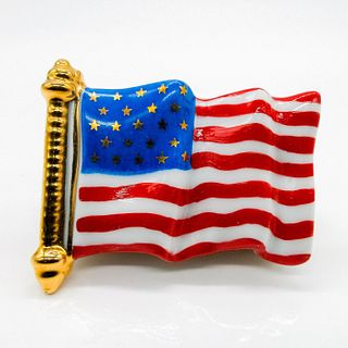American Flag - Limoges Trinket Box
