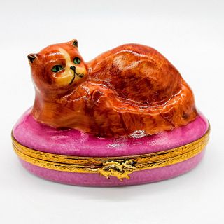 Chinchilla Persian Cat - Limoges Trinket Box