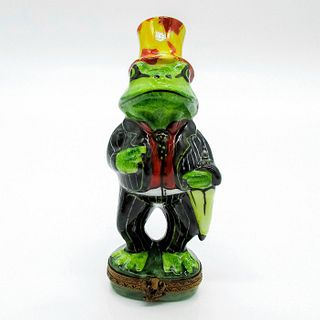 Gentleman Frog - Limoges Trinket Box