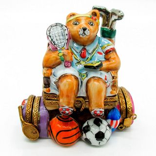 Multi-Sport Bear - Limoges Trinket Box