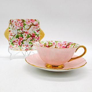 3pc Shelley England Nut Dish, Cup and Saucer, Maytime