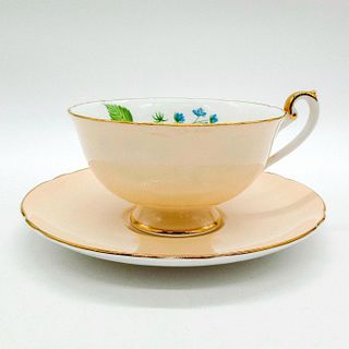 2pc Shelley England Cup and Saucer, American Brooklime