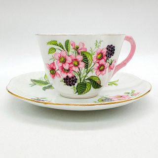 2pc Shelley England Cup and Saucer, Blackberry Bramble
