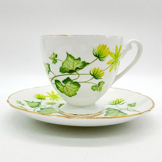 2pc Shelley England Cup and Saucer, Celandine