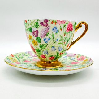 2pc Shelley England Cup and Saucer, Country Side
