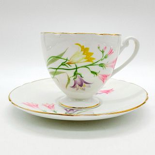 2pc Shelley England Cup and Saucer, Freesia