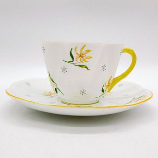 2pc Shelley England Cup and Saucer, Yellow Flower 13793
