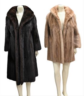 Two Women's Sheared Mink Jackets, one having Thomas Danella label.