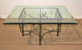 WROUGHT IRON COFFEE TABLE ATTR WILLIAM SWITZER