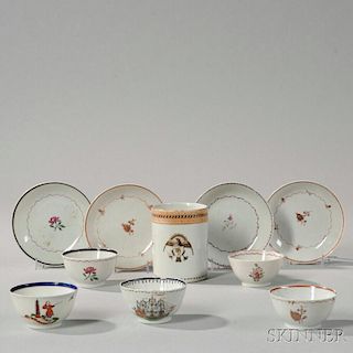 Ten Pieces of Chinese Export Porcelain