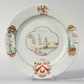 Armorial Export Porcelain Plate