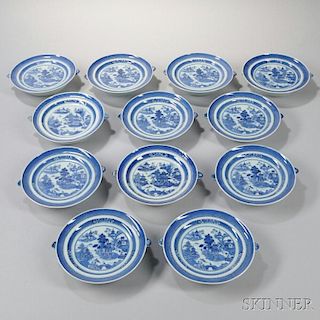Twelve Fitzhugh Porcelain Warming Dishes