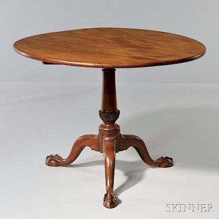 Carved Mahogany Tilt-top Tea Table