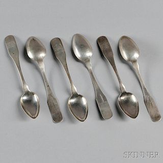Six Coin Silver Teaspoons