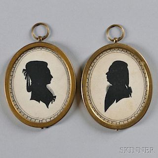 Pair of Oval Silhouettes