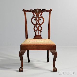 Carved Mahogany Side Chair