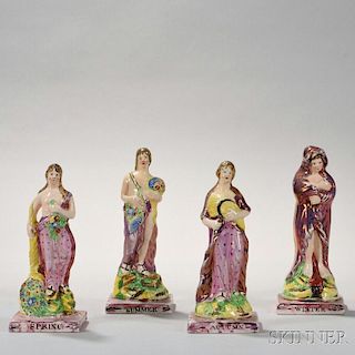 The Four Seasons Lusterware Figures