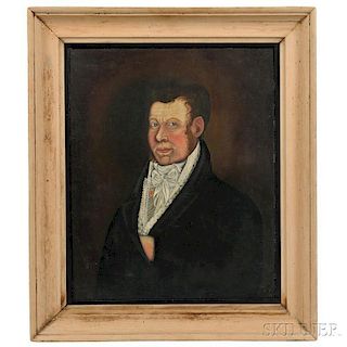 Attributed to Samuel Broadbent (Connecticut, 1759-1828)       Portrait of a Gentleman