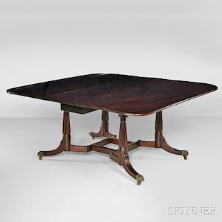Carved Mahogany "Cumberland" Dining Table