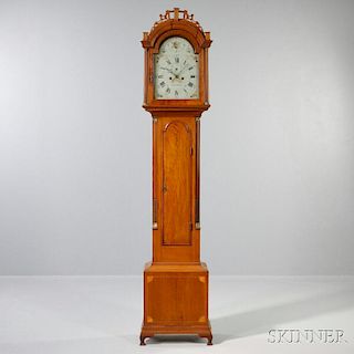 Mahogany Inlaid Tall Case Clock